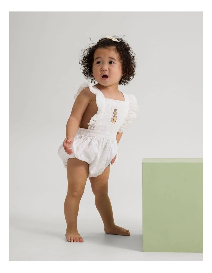 Girls Broderie Romper image 3