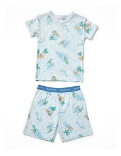 Short Sleeve Sleep Set Surfer Dogs