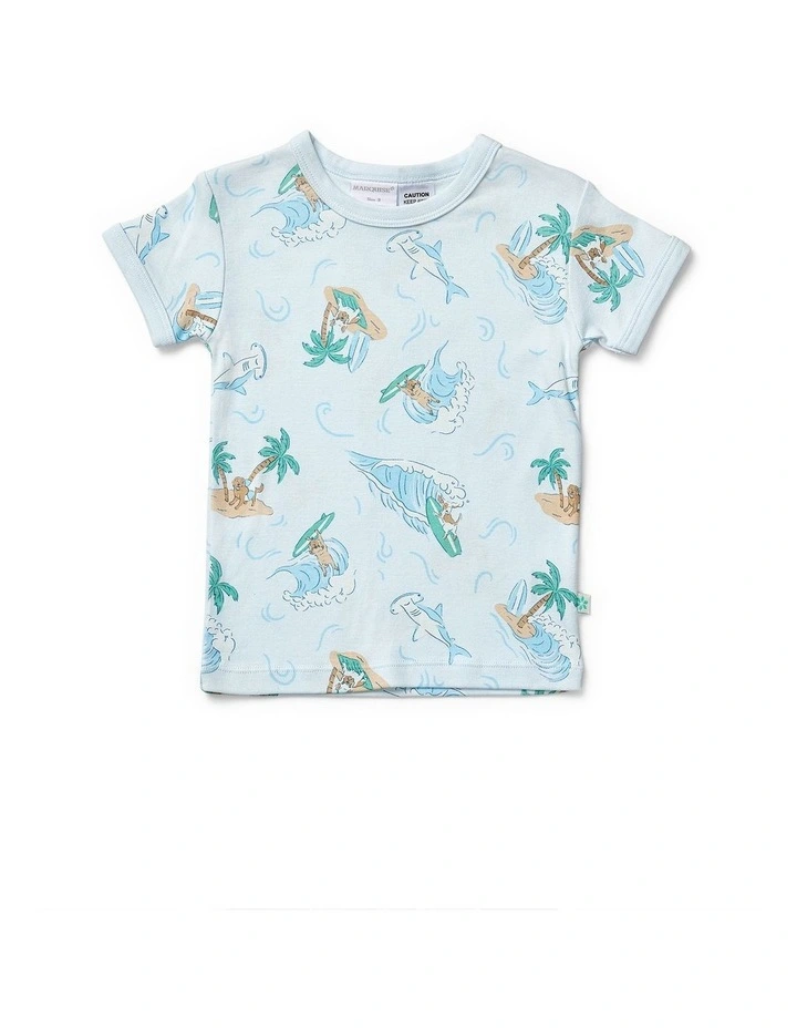 Short Sleeve Sleep Set Surfer Dogs image 2
