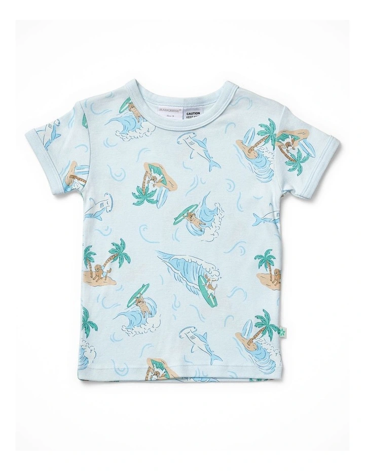 Short Sleeve Sleep Set Surfer Dogs image 3