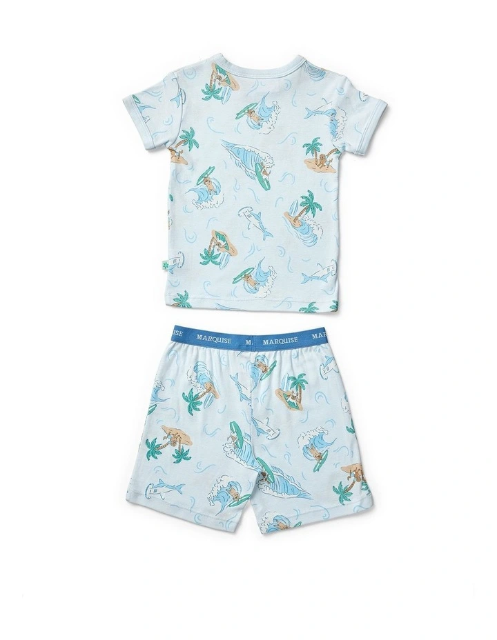 Short Sleeve Sleep Set Surfer Dogs image 4