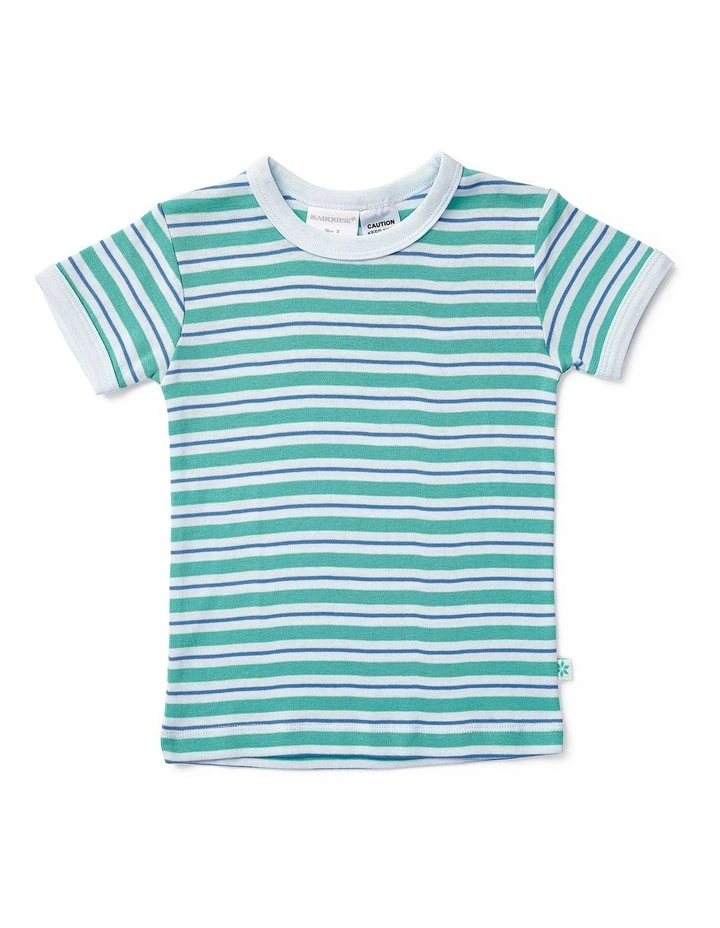 Short Sleeve PJ Set in Surfer Stripe image 4