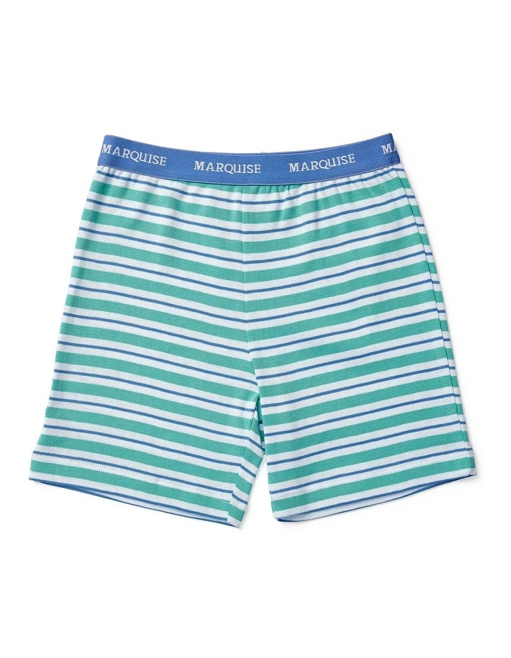 Short Sleeve PJ Set in Surfer Stripe image 5