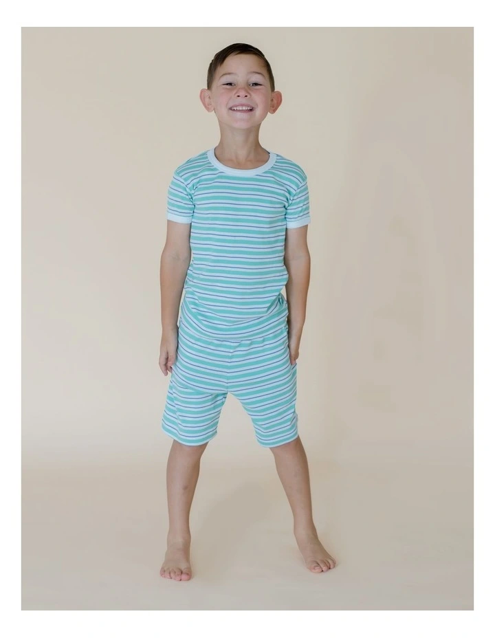 Short Sleeve PJ Set in Surfer Stripe image 6