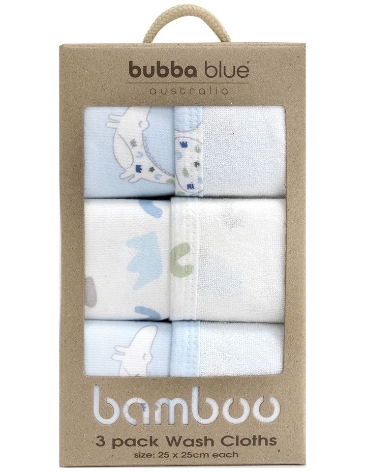 Sleepy Safari Wash Cloths 3 Pack in Blue Lt Blue