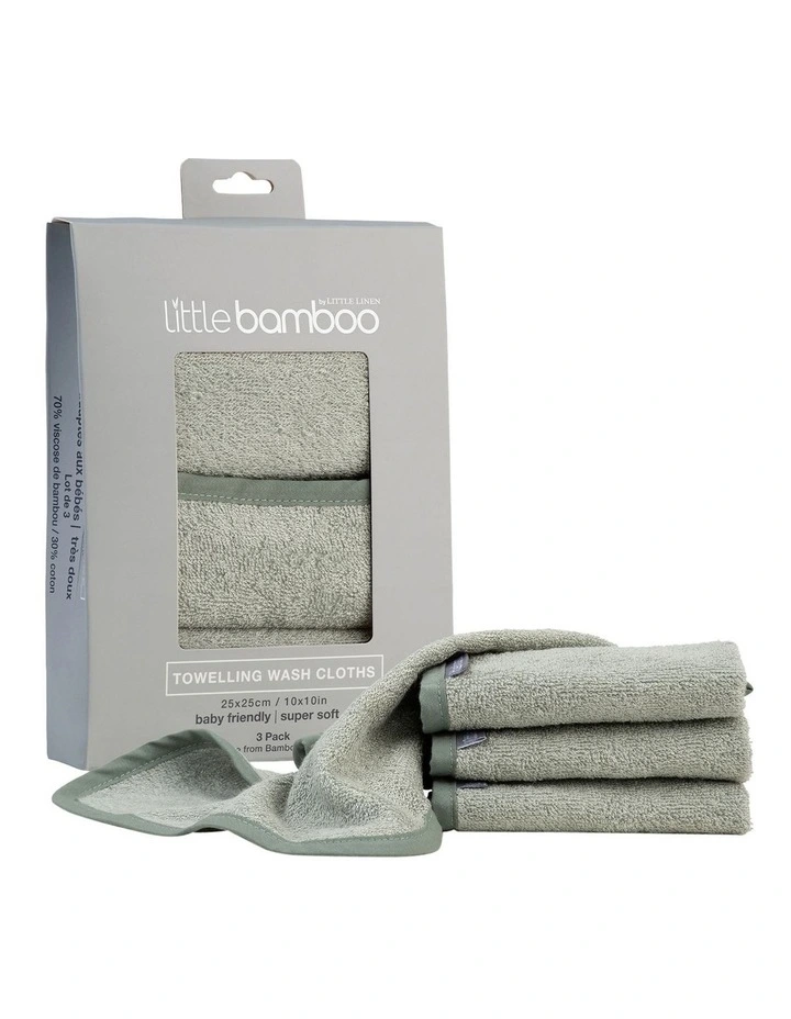 Towelling Washer 3 Pack in Bayleaf image 3