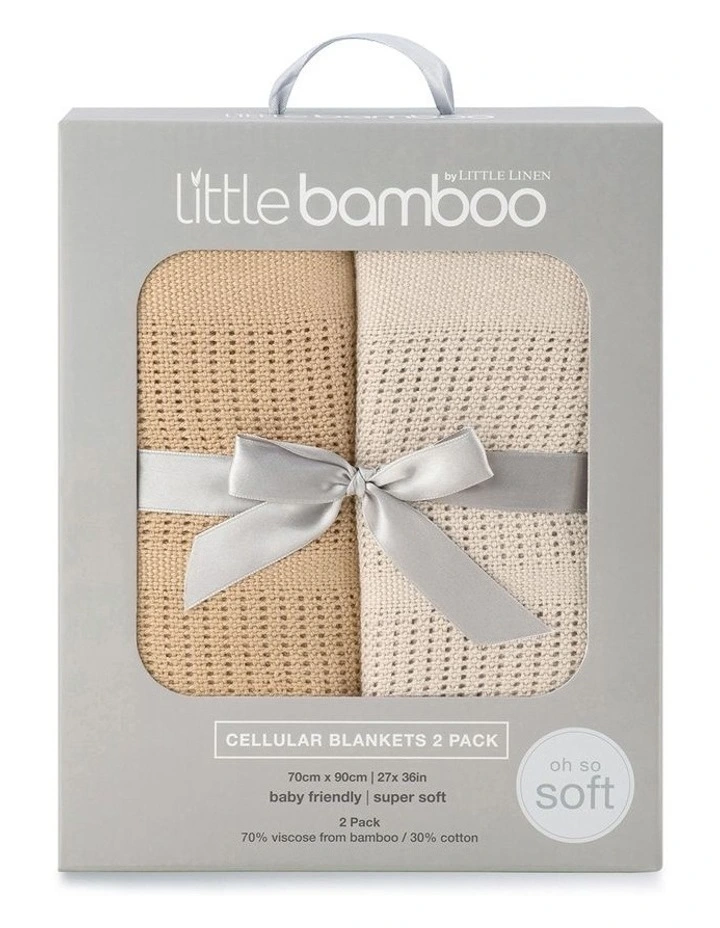 Cellular Blanket 2 Pack in Iced Coffee image 1