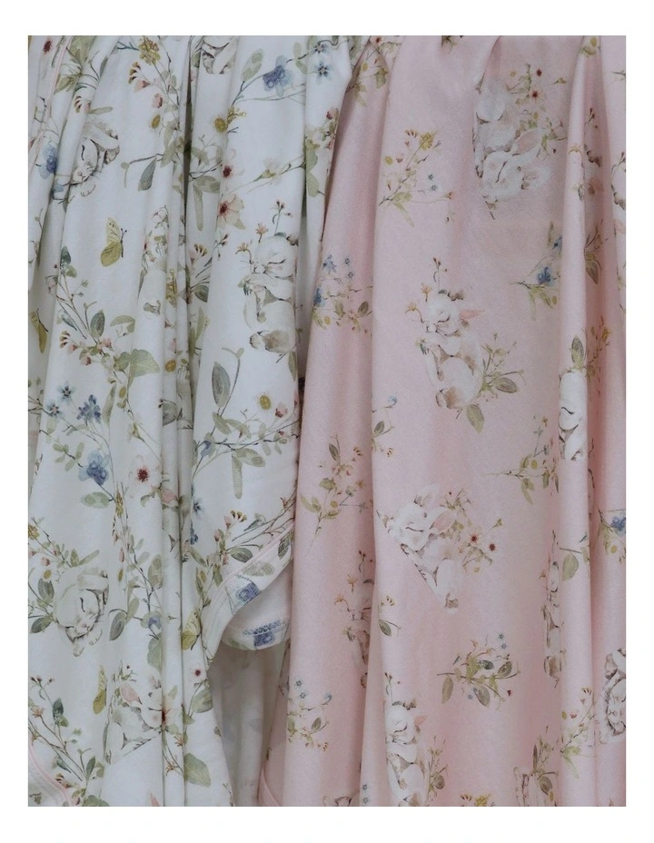 Sleeping Bunny Jersey Wraps 2 Pack in Multi image 5