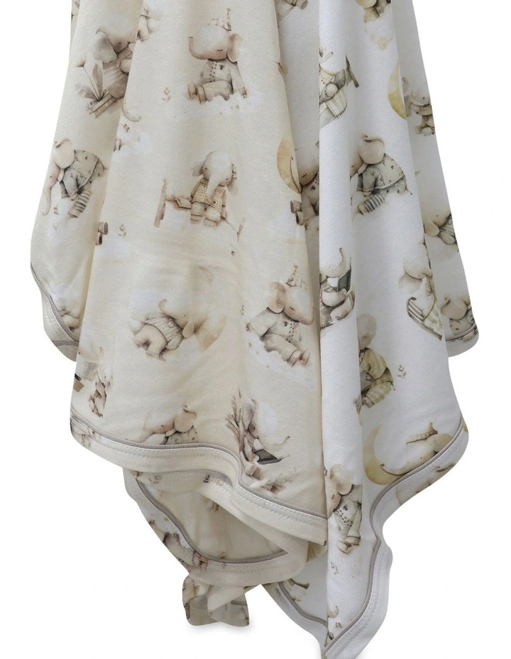 Elephant Bedtime Jersey Wraps 2 Pack in Beige/White image 6