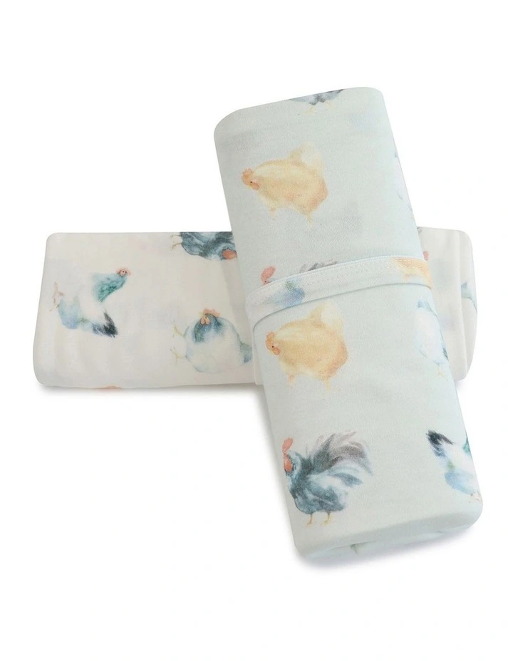 Little Rooster Jersey Wraps 2Pack in Multi image 2