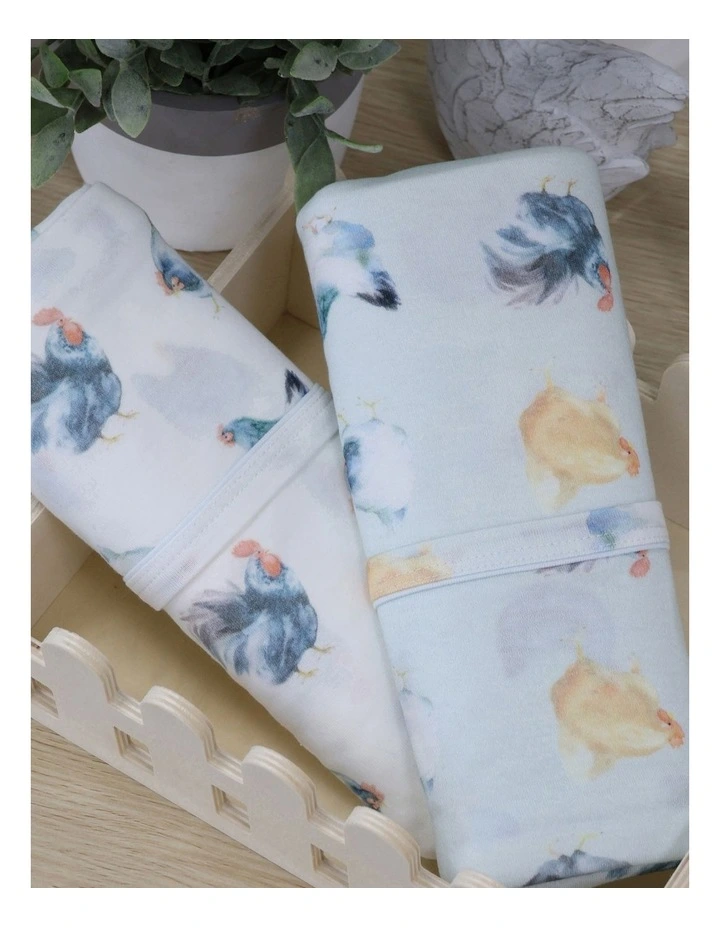 Little Rooster Jersey Wraps 2Pack in Multi image 7