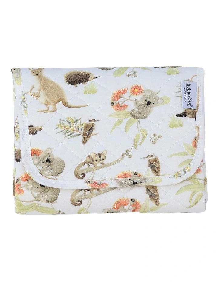 Aussie Animals Travel Change Mat in White image 1