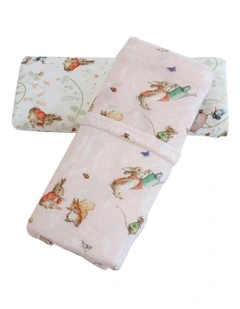 Flopsy Mopsy and Cottontail Jersey Wraps 2 Pack in Pink
