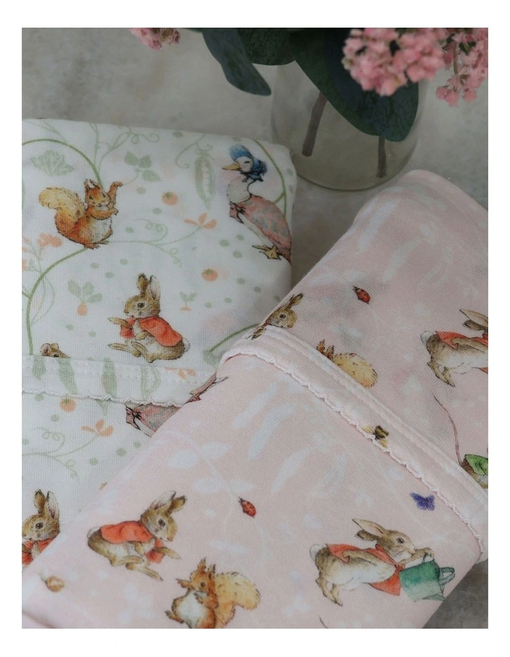 Flopsy Mopsy and Cottontail Jersey Wraps 2 Pack in Pink image 4