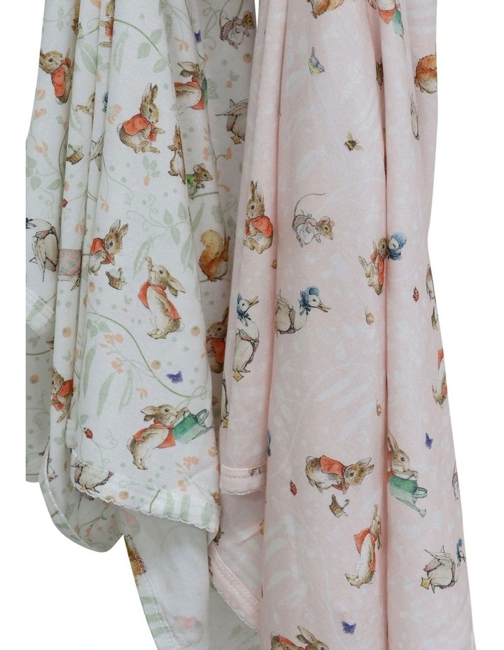 Flopsy Mopsy and Cottontail Jersey Wraps 2 Pack in Pink image 5