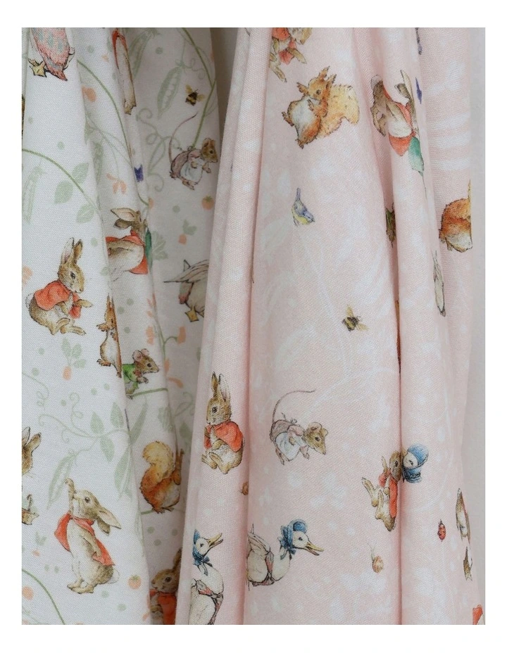Flopsy Mopsy and Cottontail Jersey Wraps 2 Pack in Pink image 6