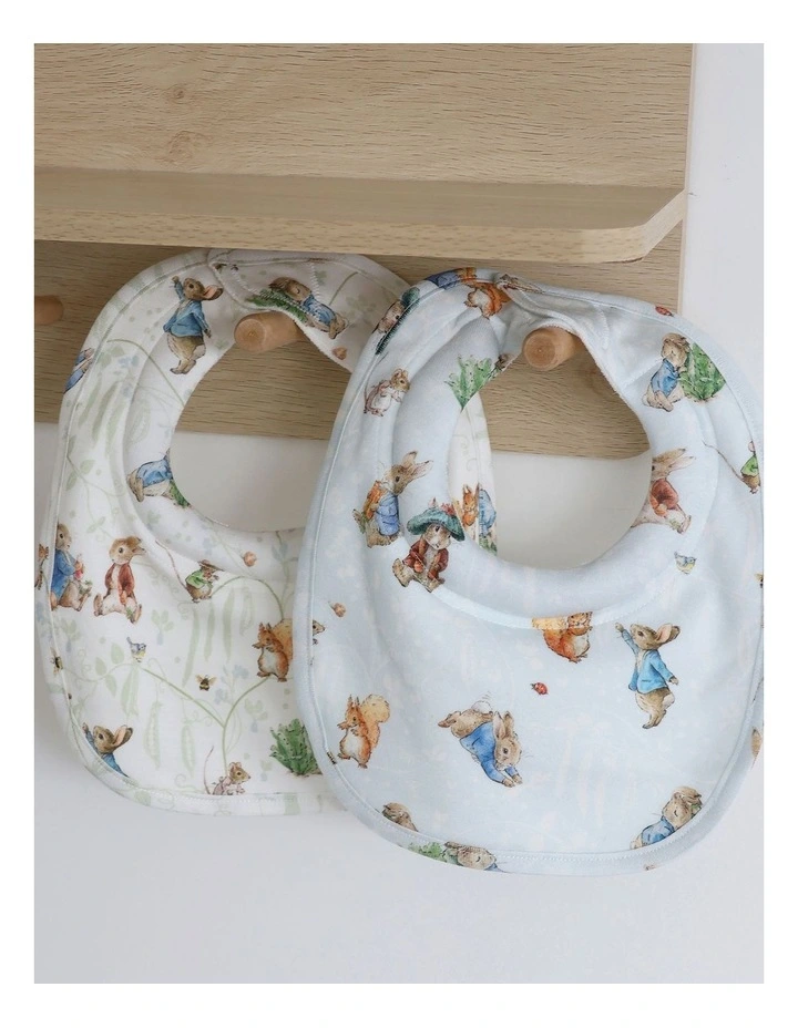 Peter Rabbit And Benjamin Bunny Dribble Bibs 2 Pack in Blue image 4