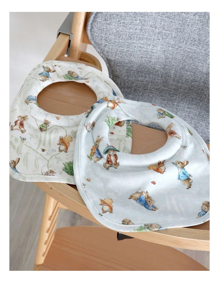 Peter Rabbit And Benjamin Bunny Dribble Bibs 2 Pack in Blue image 5