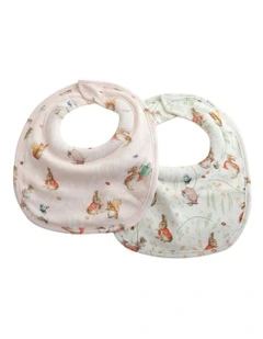 Flopsy Mopsy And Cotton Tail Dribble Bibs 2 Pack in Pink