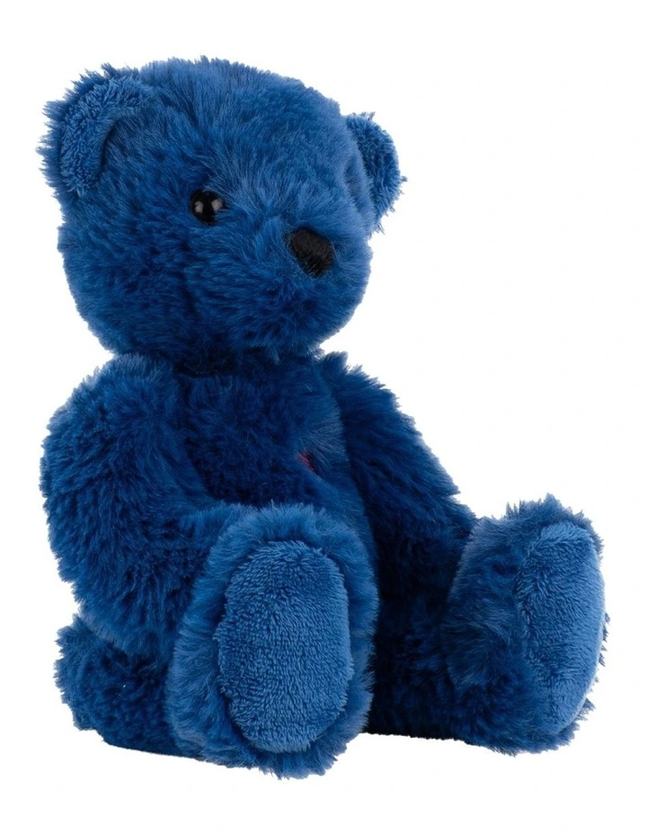 Ted Teddy Bear Plush c. 1973 Small in Blue image 1