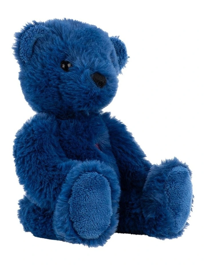 Ted Teddy Bear Plush c. 1973 Small in Blue image 1