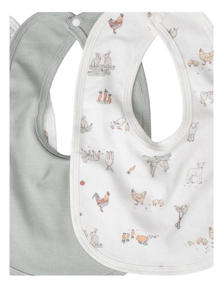 Farmyard Lamb Jersey Bib 5 Pack in Multi image 4