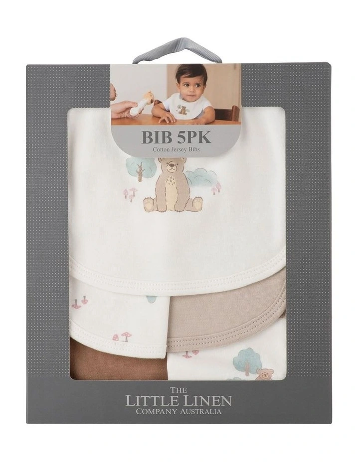 Bushland Bear Jersey Bib 5 Pack in Multi image 1