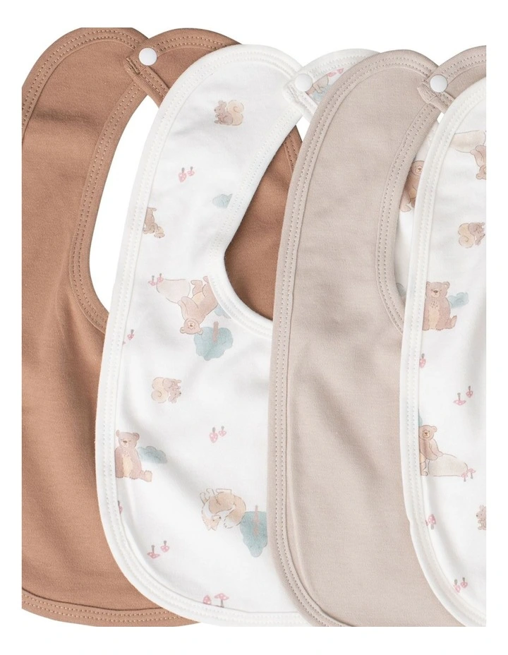 Bushland Bear Jersey Bib 5 Pack in Multi image 4