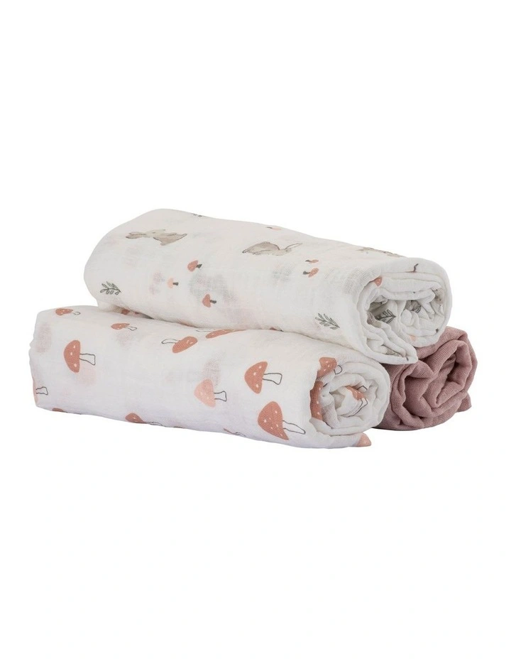 Muslin Wraps Pack of 3 in Harvest Bunny image 3
