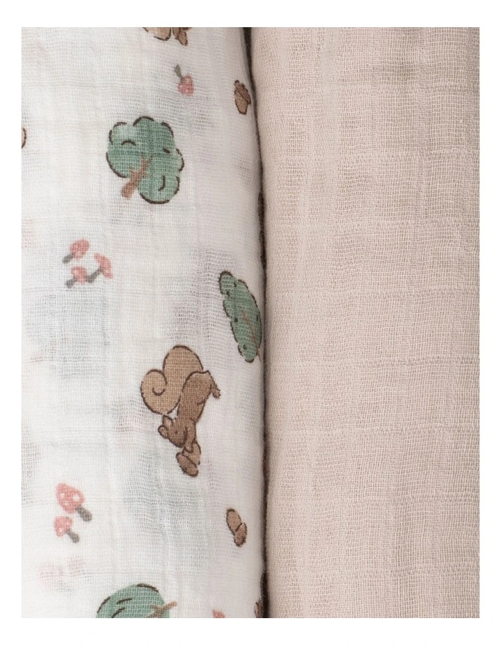 Muslin Wraps Pack of 3 in Bushland Bear image 6