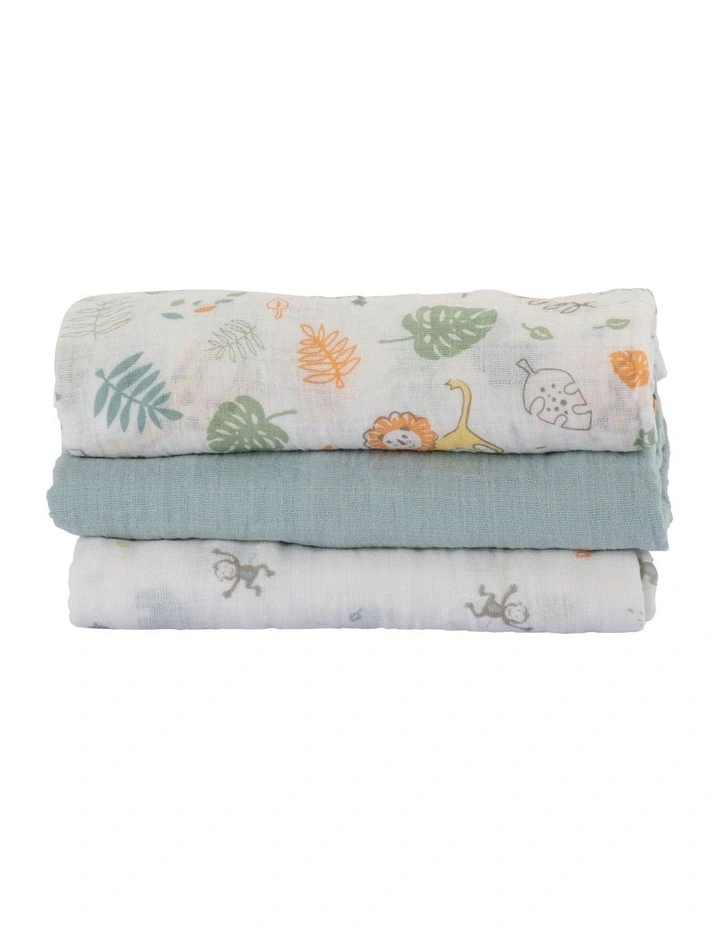 Muslin Wraps Pack of 3 in Savanna Giraffe image 4
