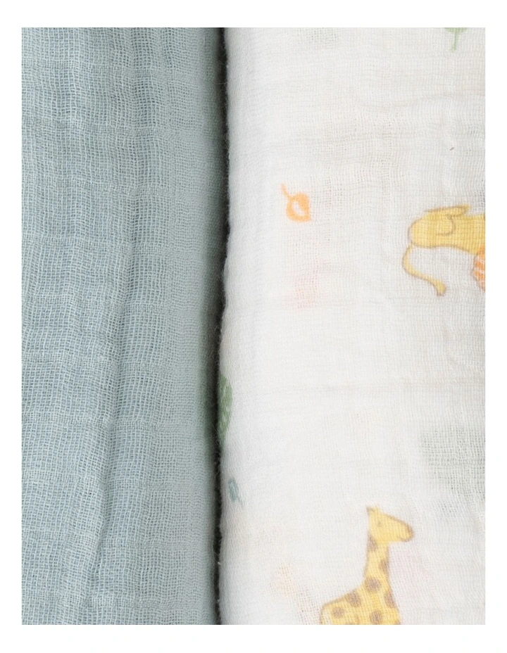 Muslin Wraps Pack of 3 in Savanna Giraffe image 6