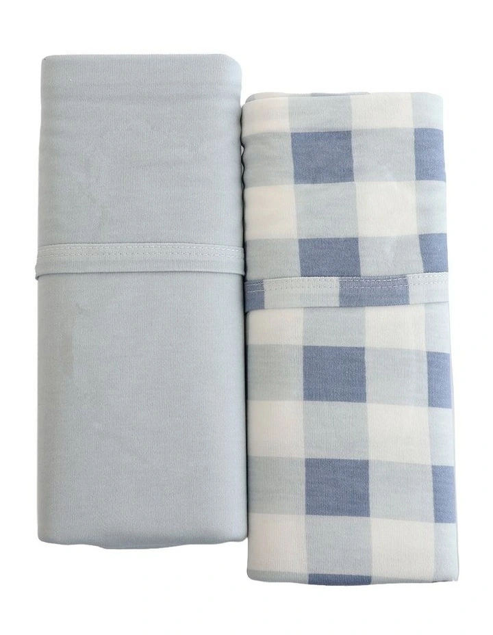 Sundae Jersey Swaddle Wraps 2 Pack in Blueberry image 1