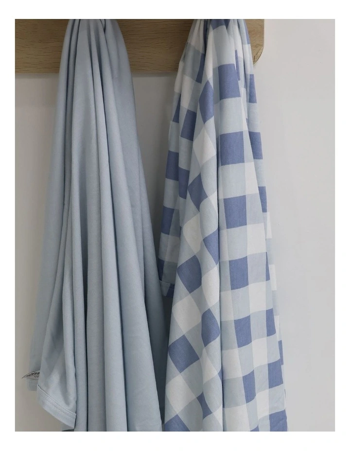 Sundae Jersey Swaddle Wraps 2 Pack in Blueberry image 4