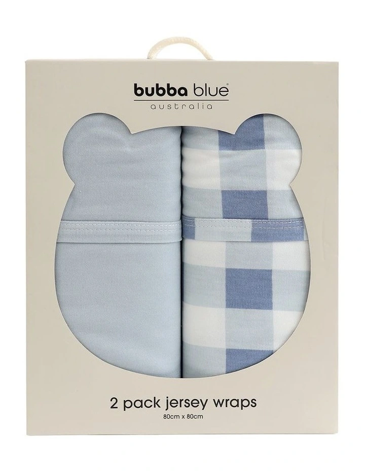 Sundae Jersey Swaddle Wraps 2 Pack in Blueberry image 6
