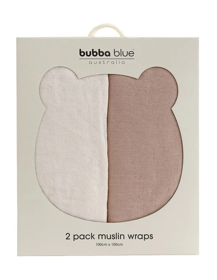 Sundae Muslin Wraps 2 Pack in Chestnut image 3