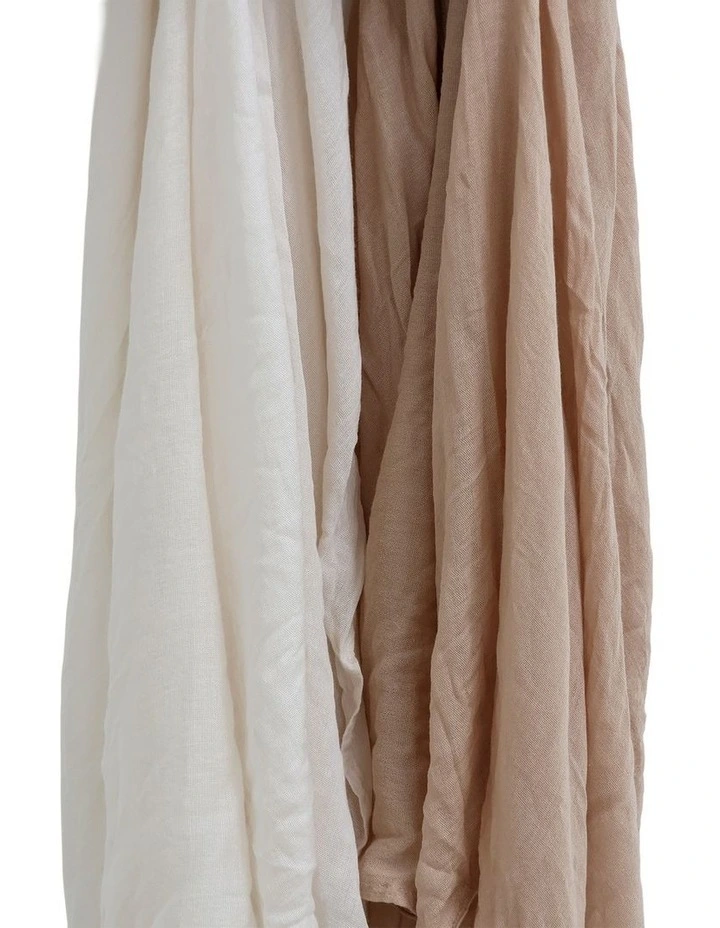 Sundae Muslin Wraps 2 Pack in Chestnut image 5