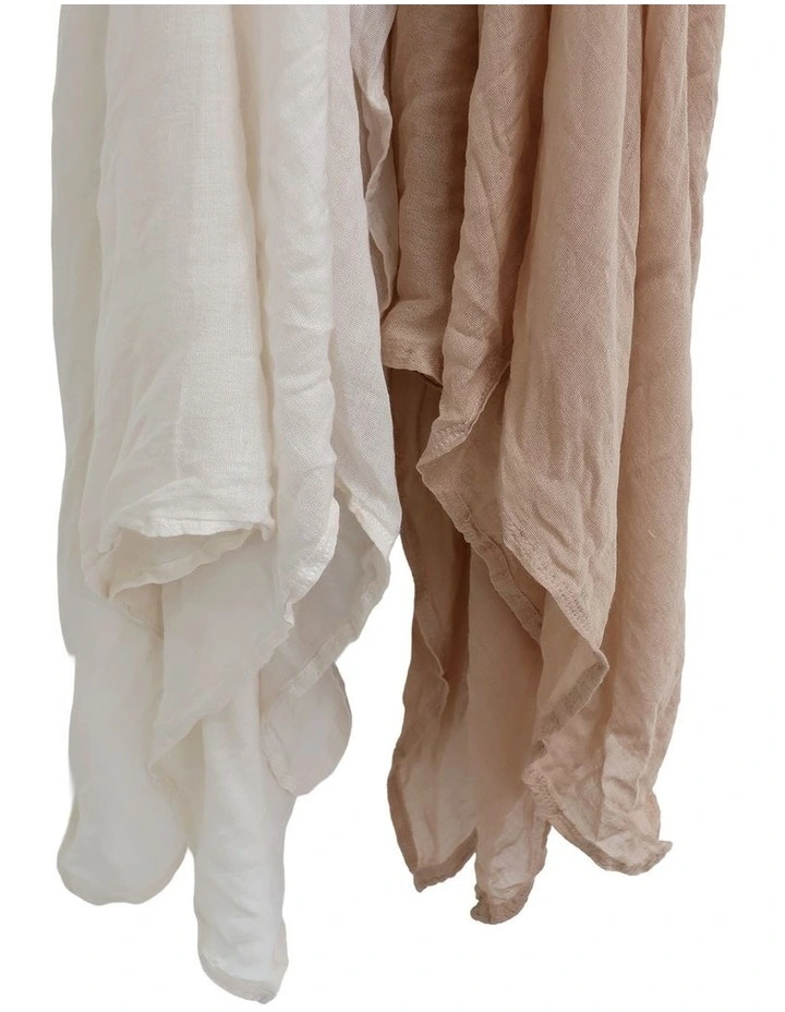 Sundae Muslin Wraps 2 Pack in Chestnut image 6