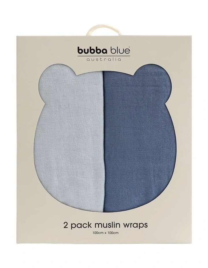 Sundae Muslin Wraps Pack of 2 in Blueberry image 3
