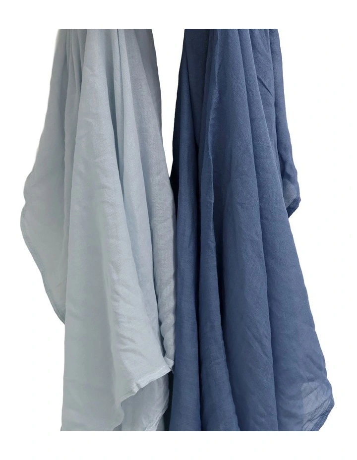 Sundae Muslin Wraps Pack of 2 in Blueberry image 6