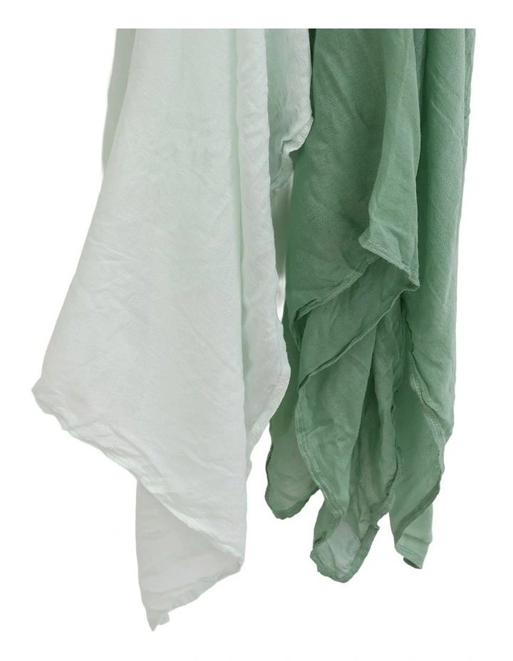 Sundae Muslin Wraps Pack of 2 in Greentea image 6