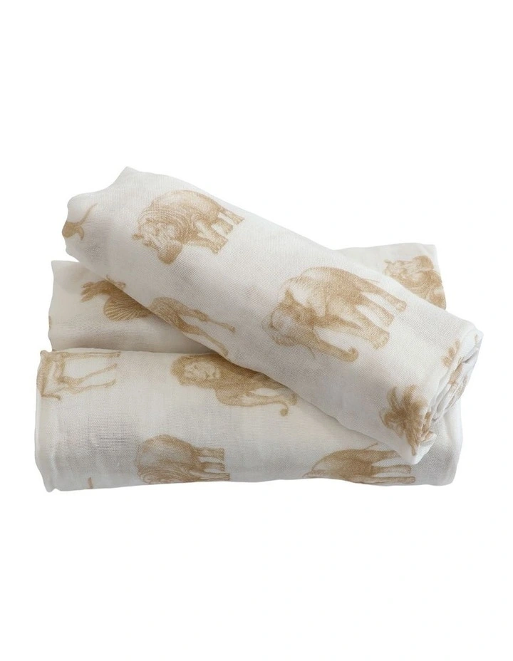 Serengeti Muslin Wraps 3 Pack in Beige image 2