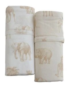 Serengeti Jersey Wraps 2 Pack in Cream