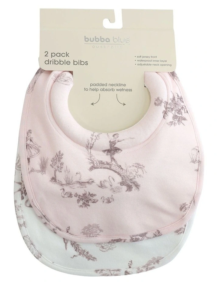 Swan Lake Dribble Bibs 2 Pack in Multi image 1