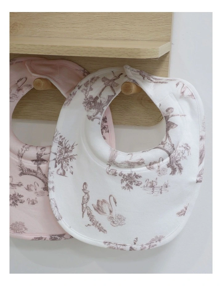 Swan Lake Dribble Bibs 2 Pack in Multi image 5