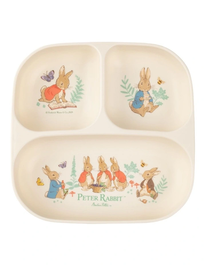 Peter Rabbit Square Section Plate in Cream image 1