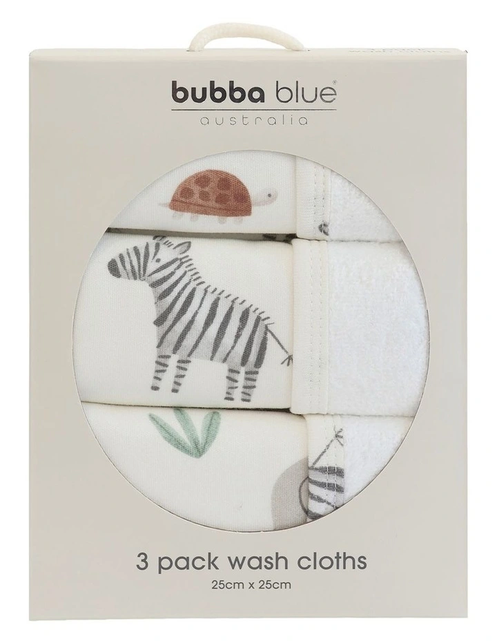 Safari 3pk Wash Cloths image 2