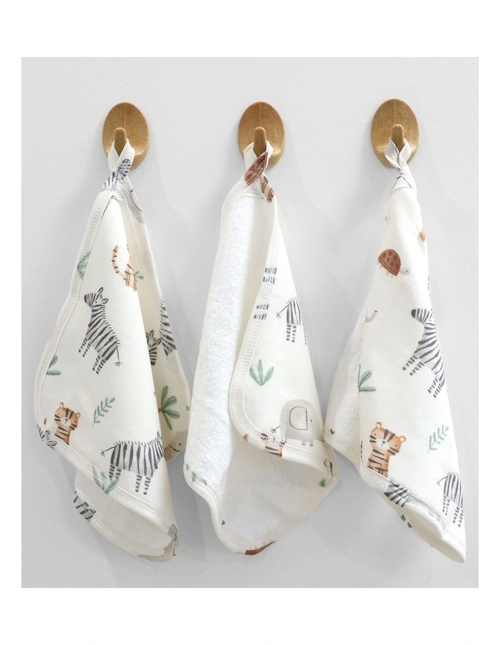 Safari 3pk Wash Cloths image 3