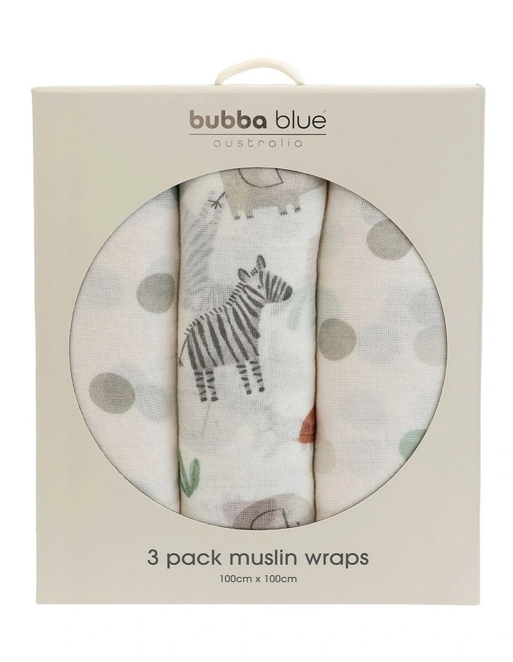 Safari 3pk Muslin Wraps image 2