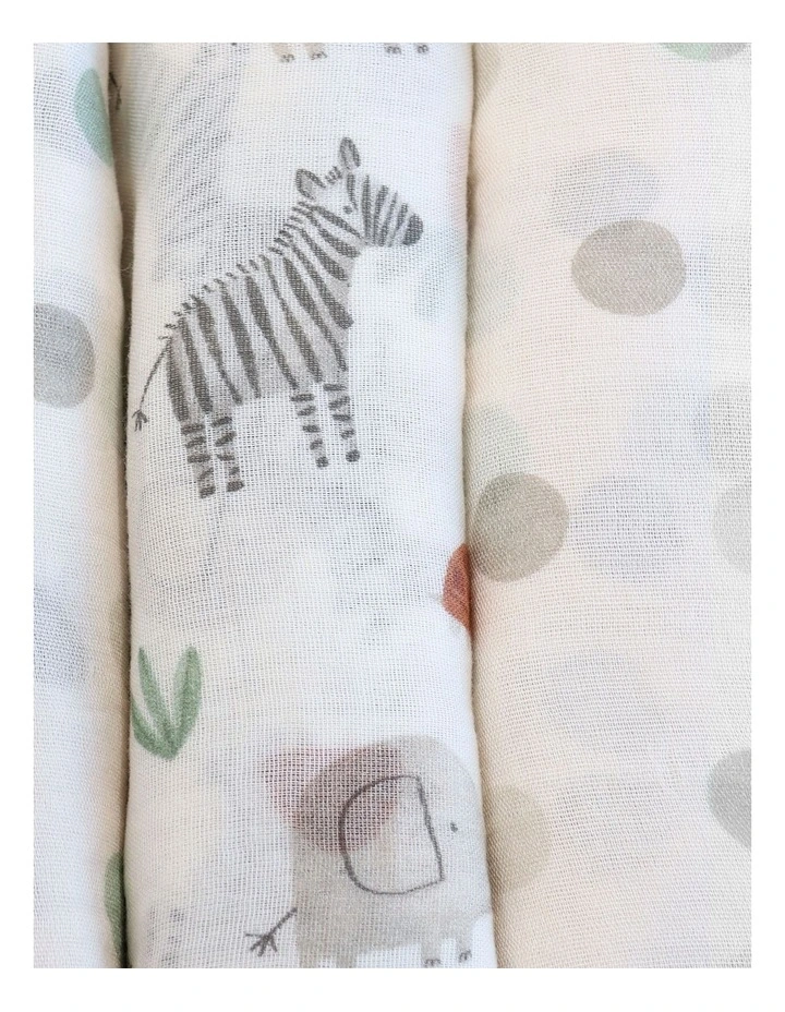 Safari 3pk Muslin Wraps image 3
